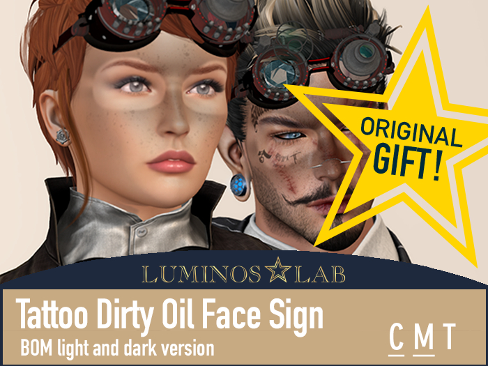 LL Tattoo DirtyOil Face Goggle Sign (LeluEvoX)