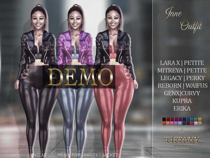 ::TD:: Jane Outfit [Mesh] DEMO + Lara X