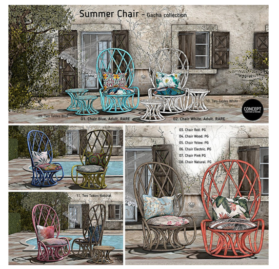 Concept} *02. Summer Chair White. Adult. RARE