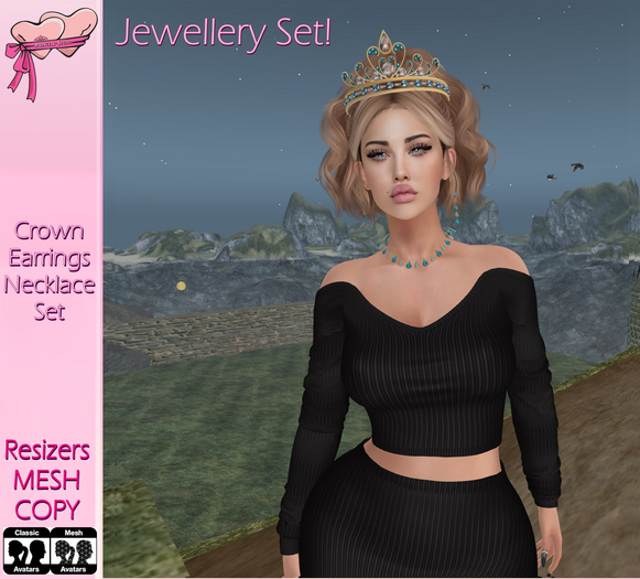 .Princess Stuff. [Gems & Stones] Set *Diamonds & Aqua*
