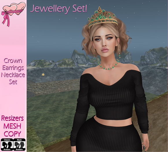 .Princess Stuff. [Gems & Stones] Set *Bronze & Smaragd*