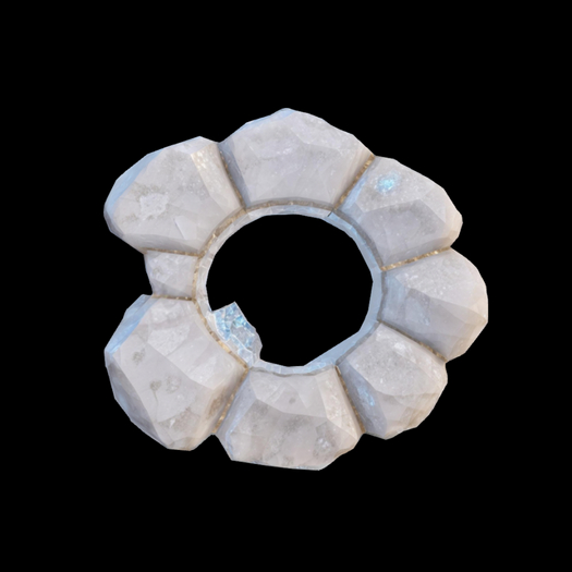 {S} Full Perm Quartz Crystal Round Window