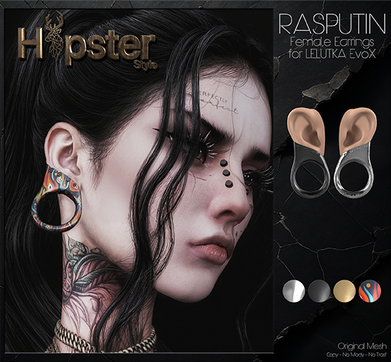 [Hipster Style] RASPUTIN Female Earrings for LEL EVOX