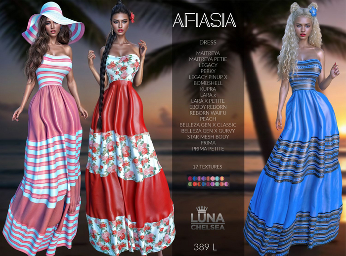 ❤️, Afaisia , Summer Maxi Dress, 17 Textures,
