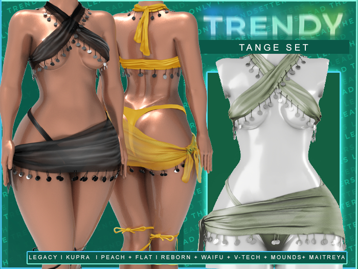 [TRENDY] Tange Fringe Set - Olive