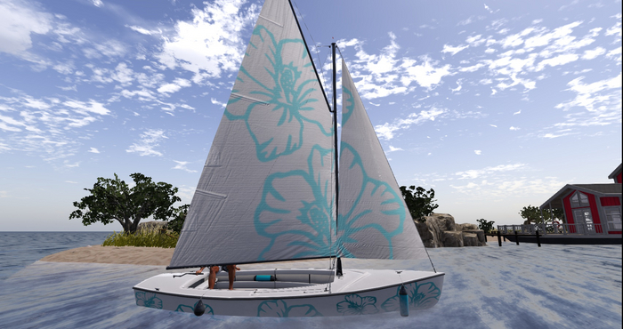 Falcon Class Cyan Flowers Applier Hull and Sails