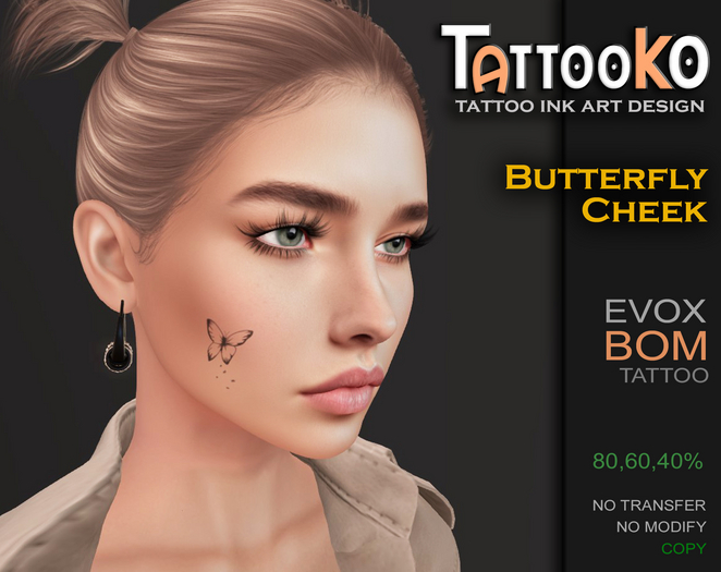 [TattooKO] Tattoo ButterflyCheek GIFT
