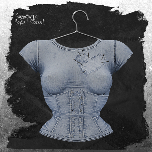 +WORN+ Sabotage Top BLUE
