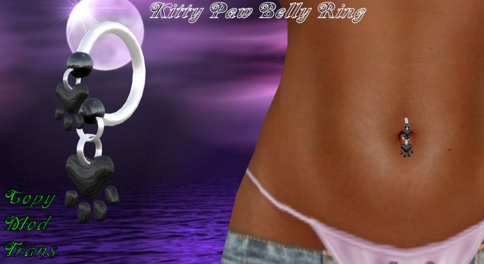 Kitty Paw Belly Ring