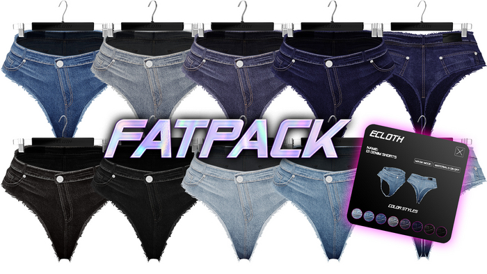 Ecloth - 01 Denim Shorts FATPACK (add it)
