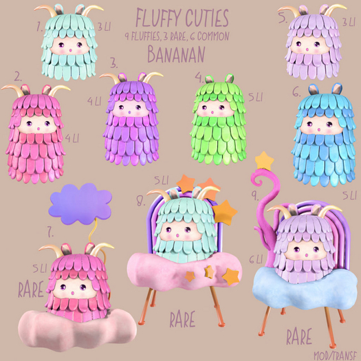 9. BananaN. Fluffy creatures RARE
