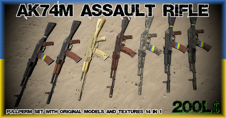 Second Life Marketplace - [MSLS] AK74M FULLPERM set 14in1