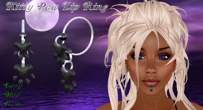 Kitty Paw Lip Ring