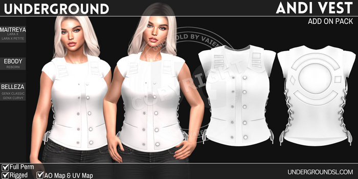 [UG MESH] ANDI VEST - ADD ON V1 - FULL PERM