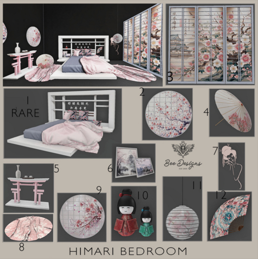 01 Bee Designs Himari Bedroom RARE