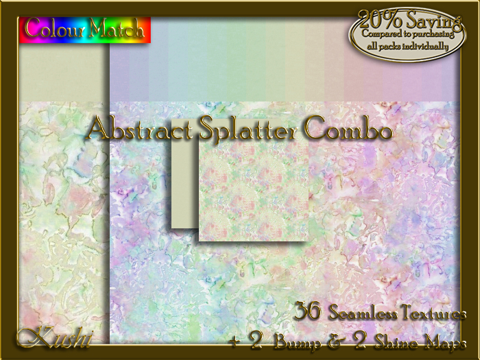 Abstract Splatter COMBO Seamless Texture Bundle