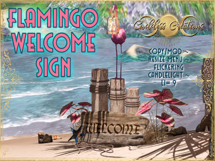 )O( GC: Flamingo Welcome Sign