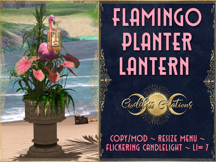 )O( GC: Flamingo Lantern Planter