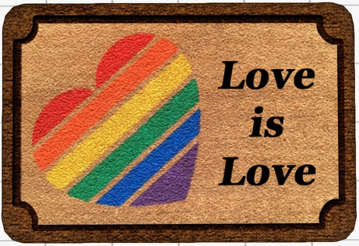 ~Confetti Time~ Welcome Mat Love is Love