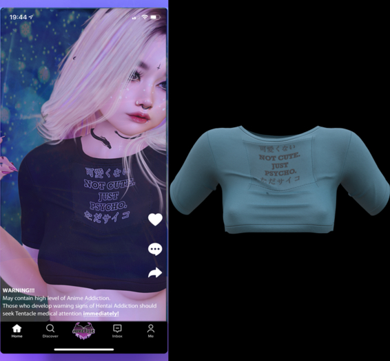 [APPETITE] Clo Crop Top - BLUE Single