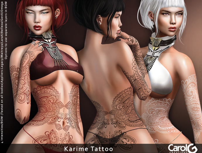 [CAROL G] Karime Tattoo *3 Color Pack