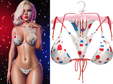 Rae Beaded String Bikini 2.0 [Patriot Popsicles] - Maitreya Lara • LaraX • Petite • PetiteX • Legacy • Reborn Clothing
