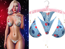 Rae Beaded String Bikini 2.0 [Patriot Balloons] - Maitreya Lara • LaraX • Petite • PetiteX • Legacy • Reborn Clothing