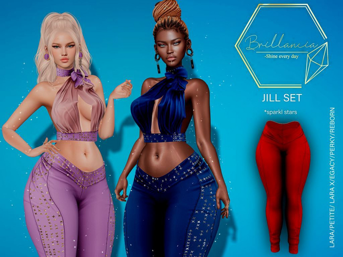 *BRILLANCIA* -  Set Jill  pants  red
