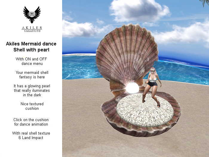 Akiles  Mermaid dance Shell with pearl