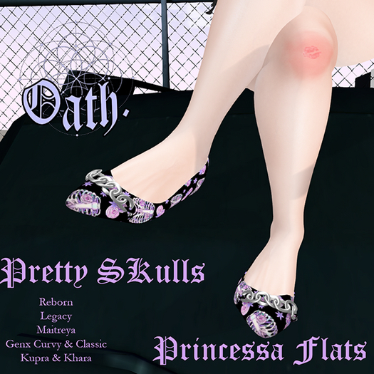 {Oath.} Princessa Flats Pretty Skulls