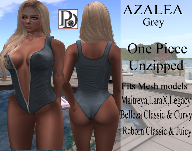 !PD-AzaleaBodySuite -Gray