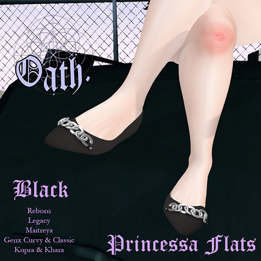 {Oath.} Princessa Flats Black