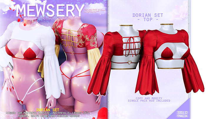 #Mewsery Dorian Top{Ruby}