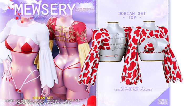 #Mewsery Dorian Top{Cow.Ruby}