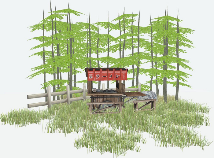 Japanese Ramen Stall Scene