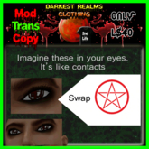 DRC - Eyes with Pagan (upright) Red Pentacle (Religion Body Parts)
