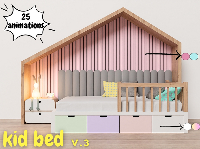 Difference Kid bed V.3 wood
