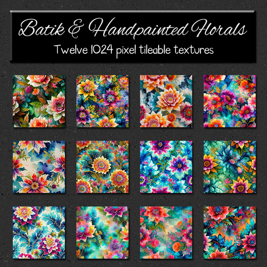 *Wallflowers* Batik & Handpainted Florals
