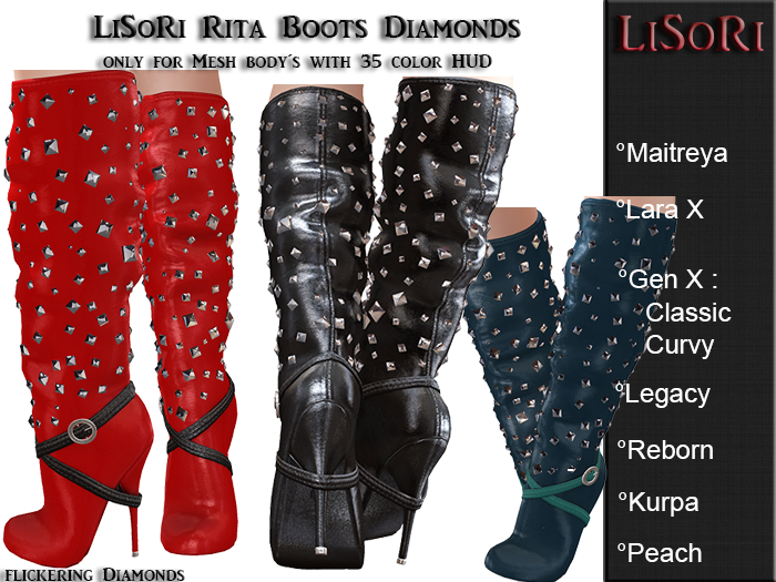 LiSoRi Rita Boots Diamonds