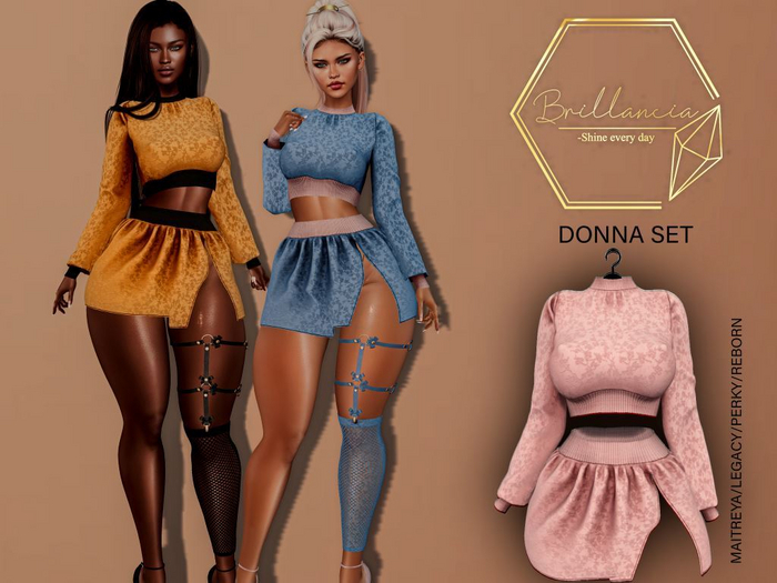 *BRILLANCIA* - Set Donna  toppink