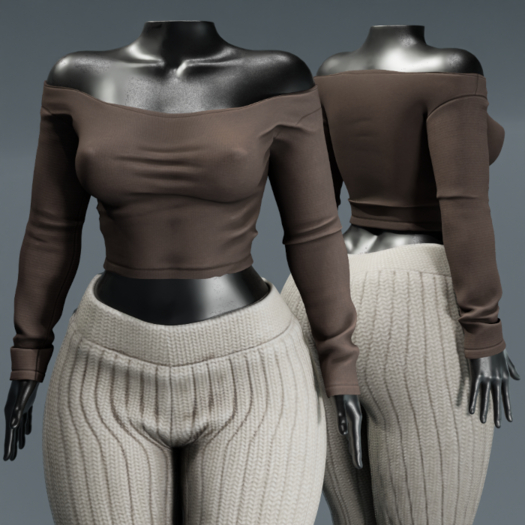 ardor* - off shoulder (brown)