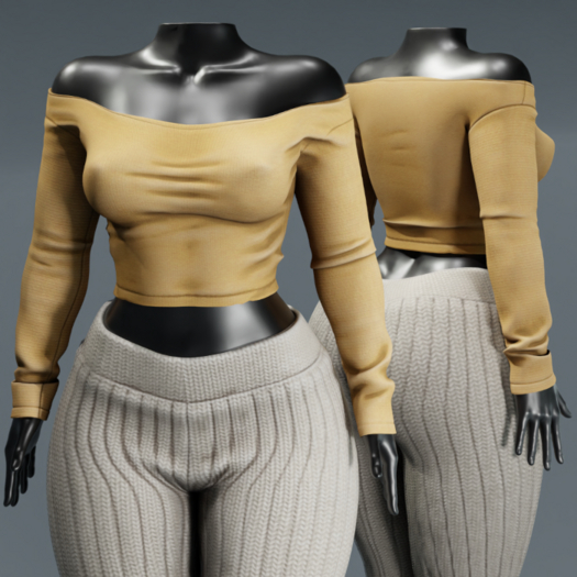 ardor* - off shoulder (mustard)