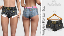 Shorts Kennedy Black Denim - Jeans - LaraX, PetiteX, Legacy, Reborn, Rolls - FashionNatic