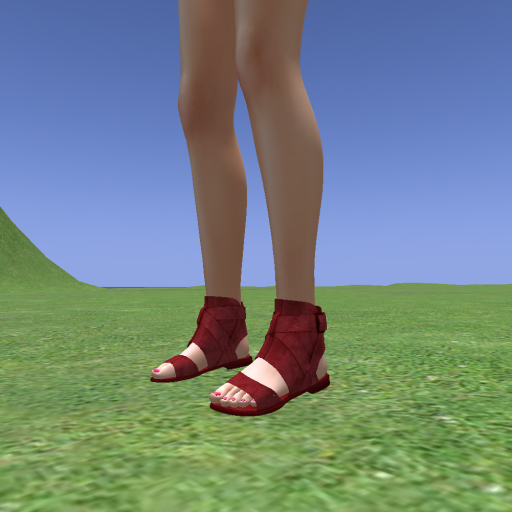 Women's Medieval Sandals Red Tint