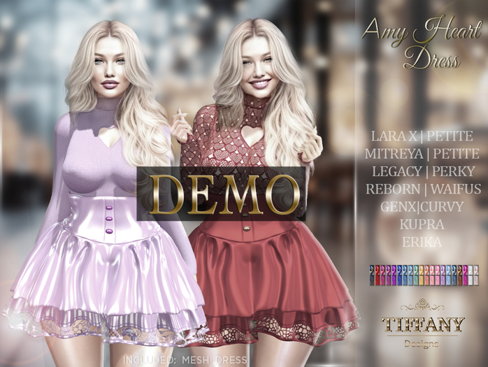::TD:: Amy Heart Dress [Mesh] DEMO + Lara X