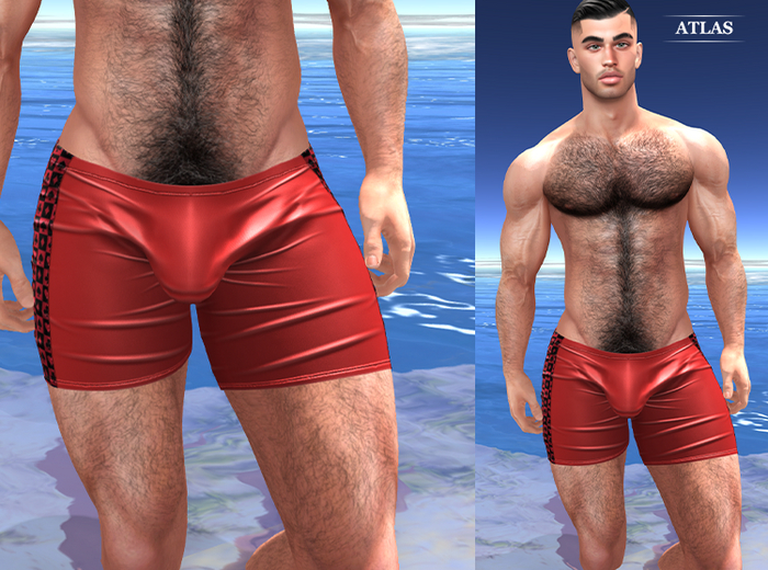 Cubura Retro Yoga Shorts Jake Red