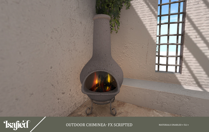 {Isafied} Outdoor Chiminea- Fx Scripted
