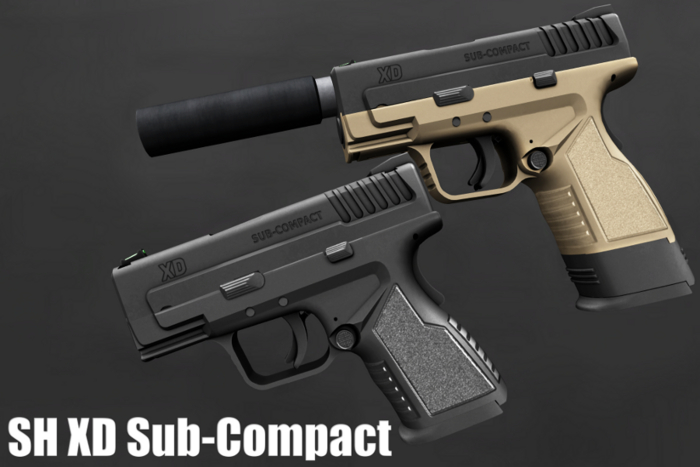 SH RP Prop Gun - XD Sub-Compact Handgun (Female Version)