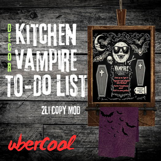 *uC* Vampire To-Do List ~ kitchen Decor