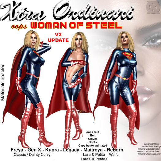 *XO* OOPs undress Woman of Steel